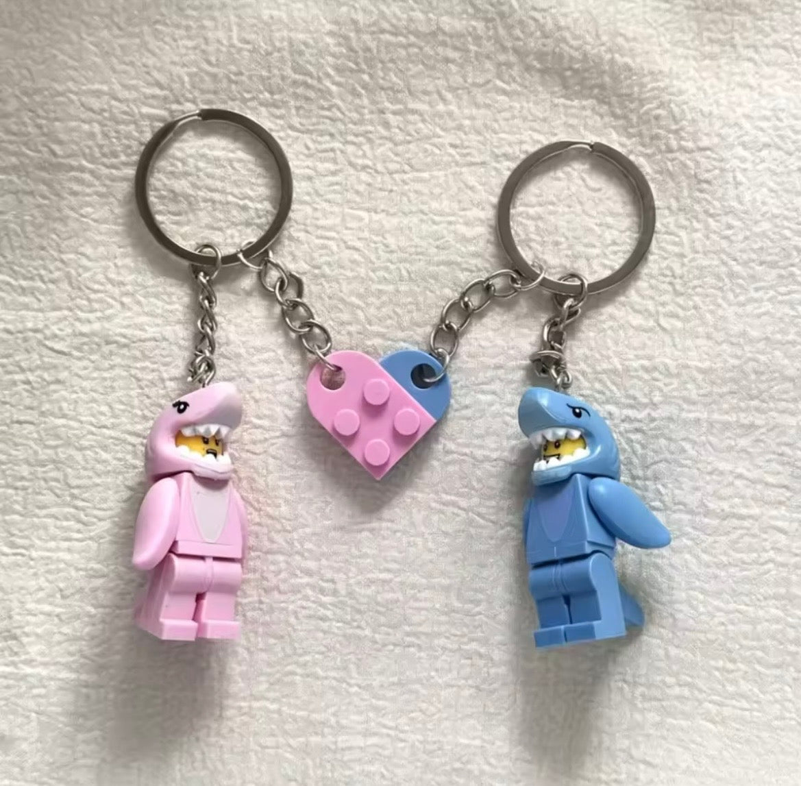 Couples Lego keychains
