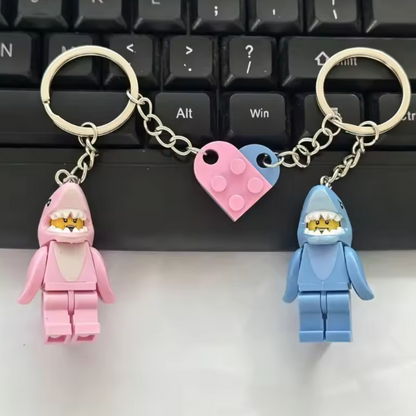 Couples Lego keychains
